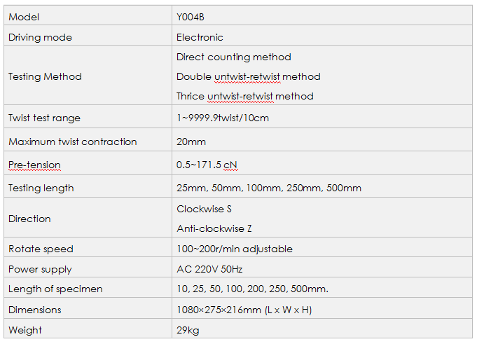 Y004B Электронный тестер скручивания пряжи
