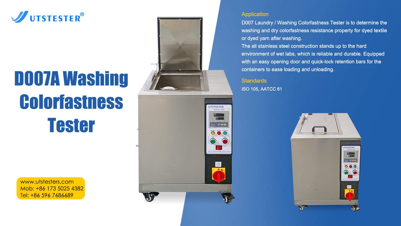 double-tub washing color fastness tester